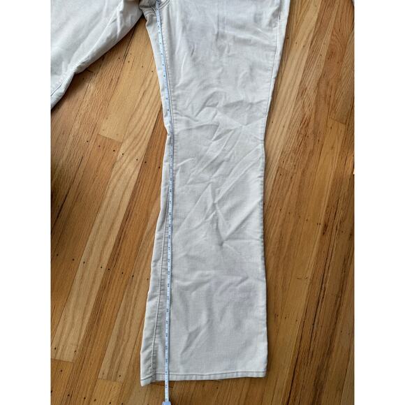 Gap Cream Stretch Corduroy Flare Pants Size 16 90's Y2K Western Boho Grunge - Picture 10 of 12